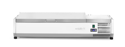 Arktic Aufsatz-Kühlvitrine Gastronorm 1 / 3 – 4x GN 1 / 3 – GN 1 / 3 – 24 l – 230 V / 180 W – 420 × 1205 × 630 mm – Produktansicht