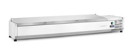 Arktic Aufsatz-Kühlvitrine Gastronorm 1 / 3 – 8x GN 1 / 3 – GN 1 / 3 – 48 l – 230 V / 180 W – 420 × 1805 × 630 mm – weitere Produktansicht