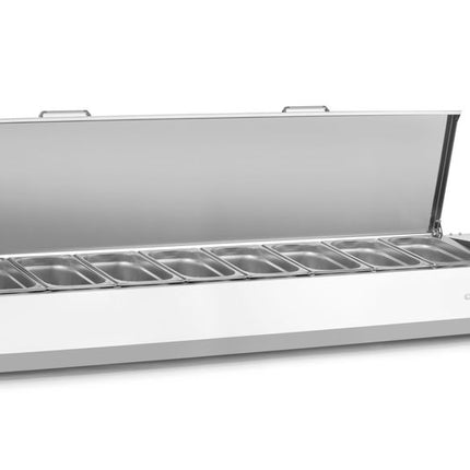 Arktic Aufsatz-Kühlvitrine Gastronorm 1 / 3 – 9x GN 1 / 3 – GN 1 / 3 – 54 l – 230 V / 180 W – 420 × 2005 × 630 mm – weitere Produktansicht