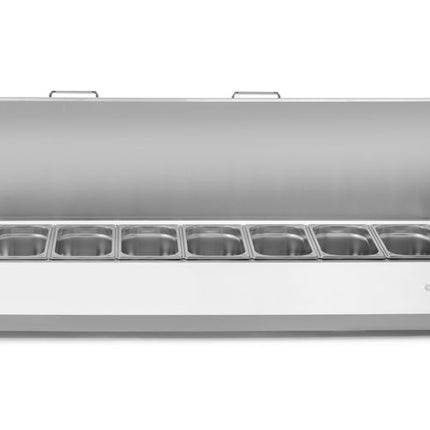 Arktic Aufsatz-Kühlvitrine Gastronorm 1 / 3 – 9x GN 1 / 3 – GN 1 / 3 – 54 l – 230 V / 180 W – 420 × 2005 × 630 mm – weitere Produktansicht