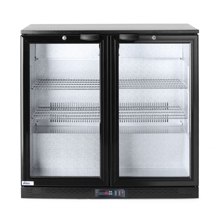 Arktic Kühlschrank mit doppelter Tür auf der Rückseite – 158 l – Schwarz – 230 V / 160 W – 900 × 530 × 865 mm – Produktansicht