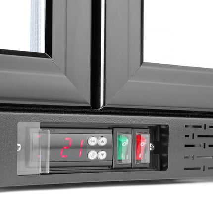 Arktic Kühlschrank mit doppelter Tür auf der Rückseite – 158 l – Schwarz – 230 V / 160 W – 900 × 530 × 865 mm – weitere Produktansicht