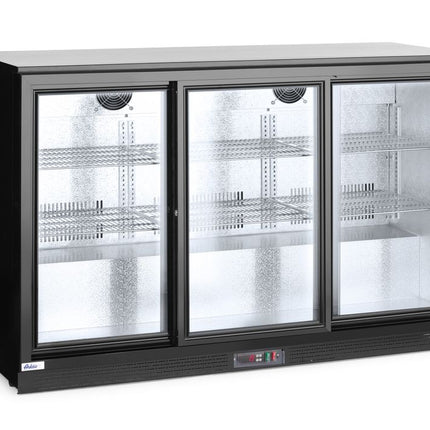 Arktic Kühlschrank mit drei Schiebetüren an der Bar – 254 l – Schwarz – 230 V / 160 W – 1350 × 520 × 865 mm – weitere Produktansicht