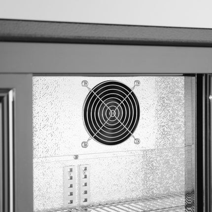 Arktic Kühlschrank mit drei Schiebetüren an der Bar – 254 l – Schwarz – 230 V / 160 W – 1350 × 520 × 865 mm – weitere Produktansicht