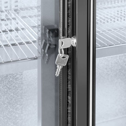 Arktic Kühlschrank hinten mit doppelten Schiebetüren – 158 l – Schwarz – 230 V / 160 W – 520 × 900 × 870 mm – weitere Produktansicht