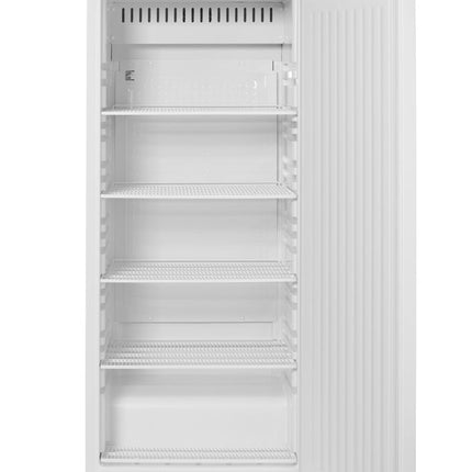 Arktic Kühlschrank in weiß lackiertem Stahlgehäuse – Budget Line – 455 l – 230 V / 140 W – 744 × 775 × H 1900 mm – Detailansicht