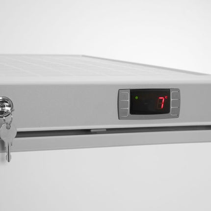 Arktic Gefrierschrank in weiß lackiertem Stahlgehäuse – Budget Line – 100 l – 230 V / 130 W – 637 × 600 × H 835 mm – Detailansicht 3