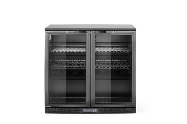 Arktic Bar-Kühlschrank mit doppelter Tür – 158 l – 230 V / 160 W – Schwarz – 530 × 900 × H 870 mm – Produktansicht