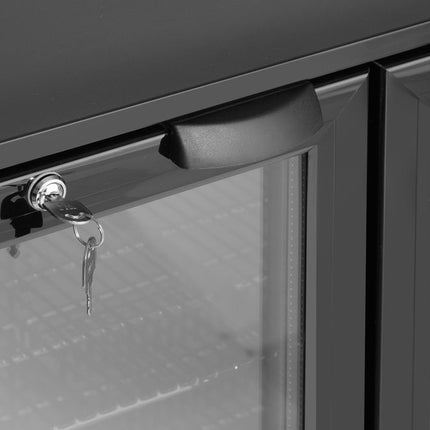 Arktic Bar-Kühlschrank mit doppelter Tür – 158 l – 230 V / 160 W – Schwarz – 530 × 900 × H 870 mm – Detailansicht 2