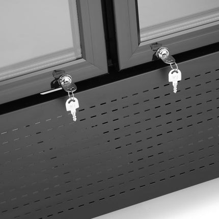 Arktic Rückwandkühlschrank mit hinterleuchteter Blende –  zweitürig – 512 l – 230 V / 510 W – Schwarz – 585 × 1120 × H 1900 mm – Detailansicht 3