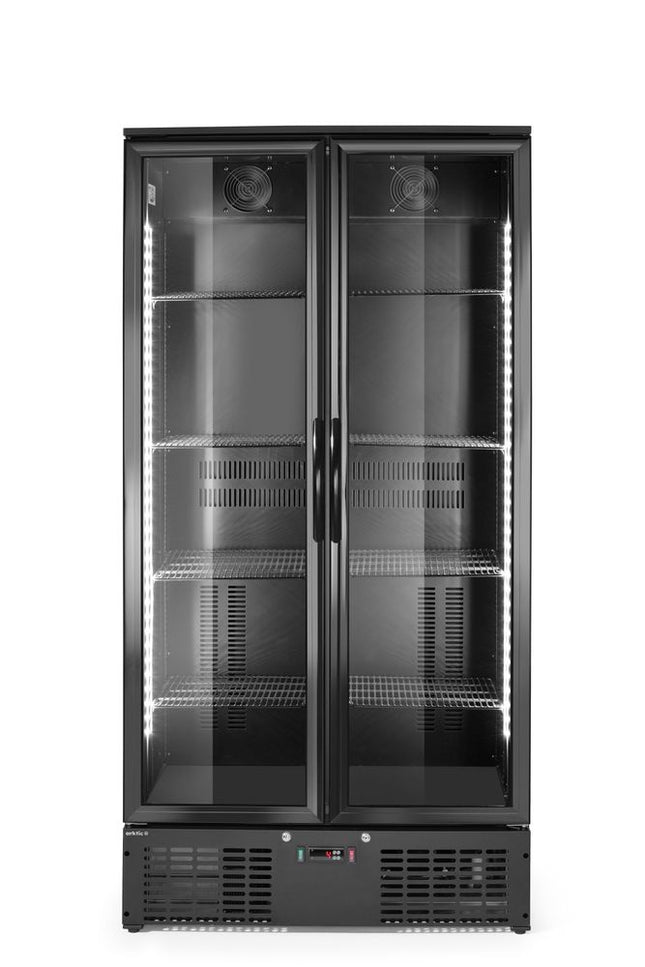 Arktic Bar-Kühlschrank mit zwei Türen – 477 l – 230 V / 365 W – Schwarz – 530 × 900 × H 1820 mm – Produktansicht