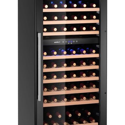 Arktic Weinkühler –  2 Zonen –  91 Flaschen – Schwarz – 569 × 595 × H 1215 mm – Weitere Produktansicht
