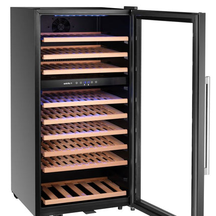 Arktic Weinkühler –  2 Zonen –  91 Flaschen – Schwarz – 569 × 595 × H 1215 mm – Detailansicht