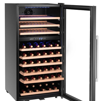 Arktic Weinkühler –  2 Zonen –  91 Flaschen – Schwarz – 569 × 595 × H 1215 mm – Detailansicht 2