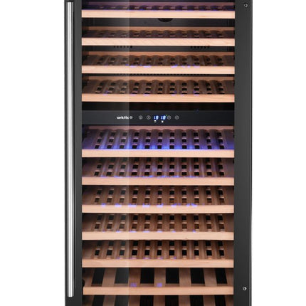 Arktic Weinkühler –  2 Zonen –  124 Flaschen – Schwarz – 569 × 595 × H 1397 mm – Produktansicht
