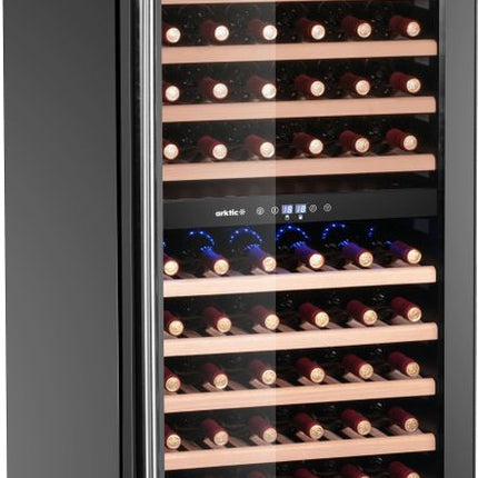 Arktic Weinkühler –  2 Zonen –  131 Flaschen – Schwarz – 697 × 595 × H 1756 mm – Produktansicht