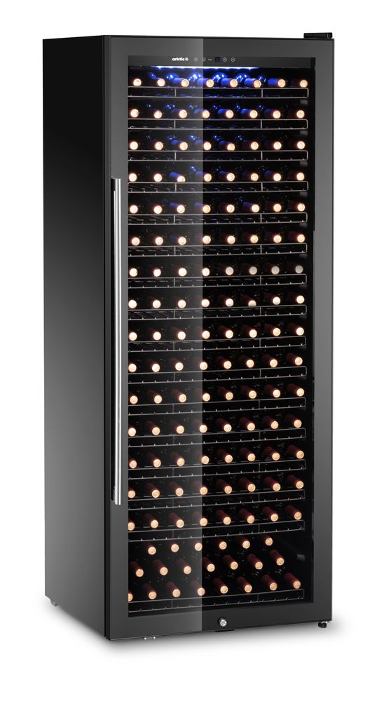 Arktic Weinkühler –  1 Zone –  224 Flaschen – Schwarz – 690 × 700 × H 1834 mm – Produktansicht