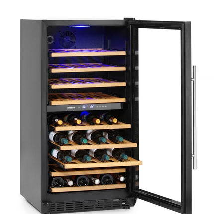 Arktic Weinkühlschrank – 2 Zonen – 72 Flaschen – 232 l – 230 V / 110 W – 595 × 675 × 1215 mm – weitere Produktansicht