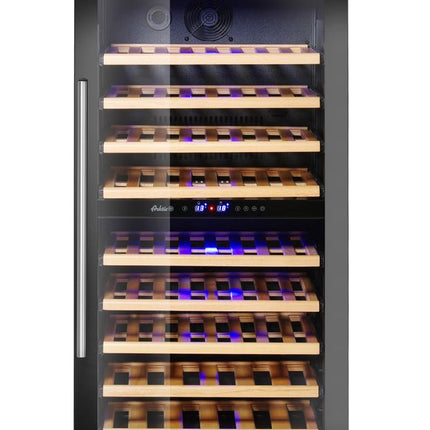 Arktic Weinkühlschrank – 2 Zonen – 72 Flaschen – 232 l – 230 V / 110 W – 595 × 675 × 1215 mm – Produktansicht