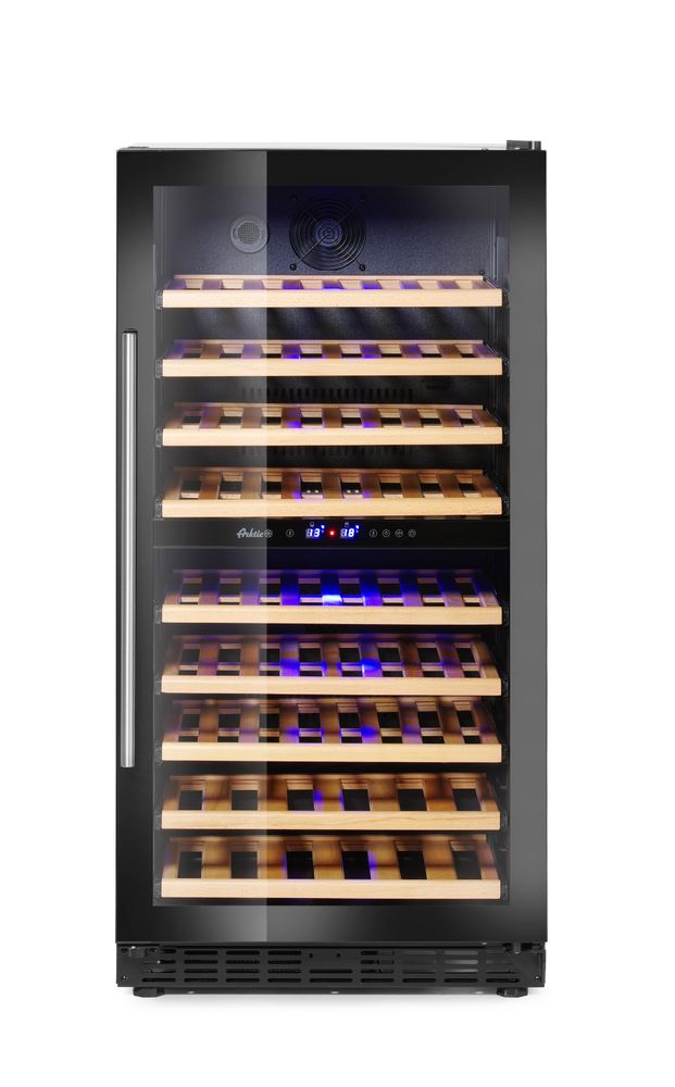 Arktic Weinkühlschrank – 2 Zonen – 72 Flaschen – 232 l – 230 V / 110 W – 595 × 675 × 1215 mm – Produktansicht
