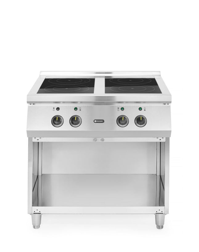 HENDI Induktionsherd – 4 Kochfelder – 400 V / 17000 W – 800 × 720 × 854 mm – Produktansicht