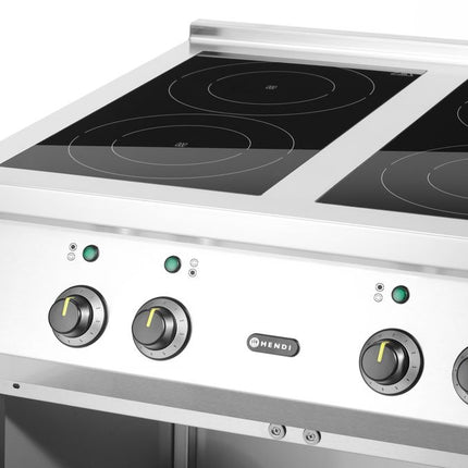 HENDI Induktionsherd – 4 Kochfelder – 400 V / 17000 W – 800 × 720 × 854 mm – weitere Produktansicht