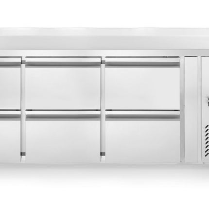 Arktic Kühltheke –  6 Schubladen – 135 l – 230 V / 400 W – Silber – 1795 × 700 × H 840 mm  – Produktansicht
