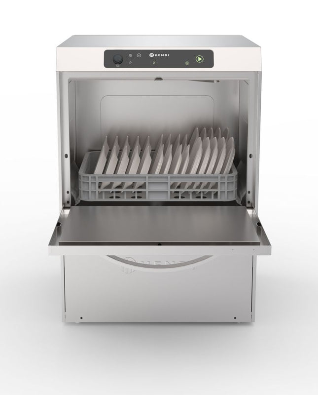 HENDI Geschirrspüler 40x40 –  elektronische Steuerung – Profi Line – 230 V / 2970 W – 473 × 513 × H 689 mm  – Produktansicht