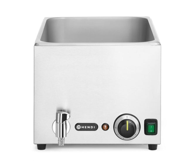 HENDI Bain-Marie mit Ablasshahn Ranger – GN 1/1 – GN (H)200mm – 220-240 V / 1000 W – 326 × 601 × H 279 mm  – Produktansicht