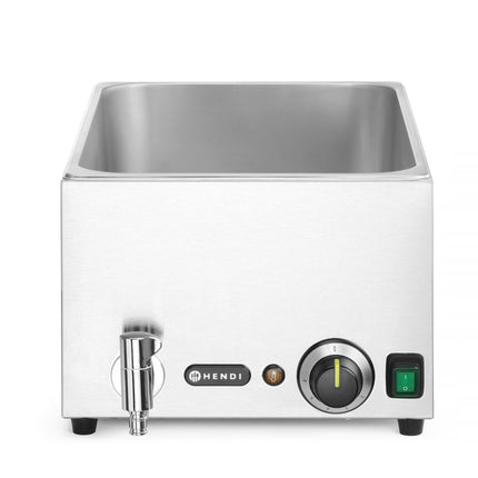 HENDI Bain-Marie mit Ablasshahn Ranger – GN (H)150 mm – GN 1 / 1 – 220-240 V / 1000 W – 576 × 334 × 241 mm – Produktansicht