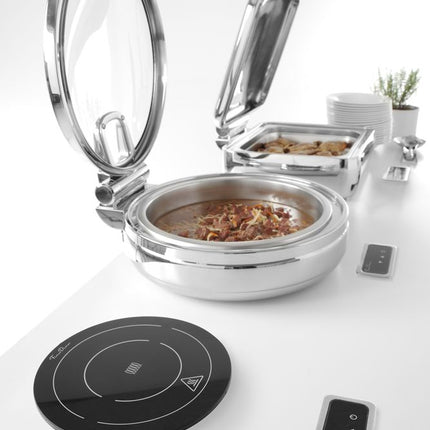 Fine Dine Induktionsheizplatte 800 W – Schwarz – 230 V / 800 W – Ø 245 × H 80 mm – weitere Produktansicht