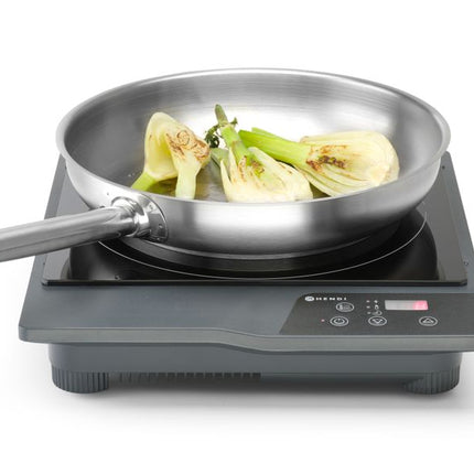 HENDI Induktionskocher Modell 1800 – Kitchen Line – 230 V / 1800 W – 319 × 355 × 67 mm – weitere Produktansicht