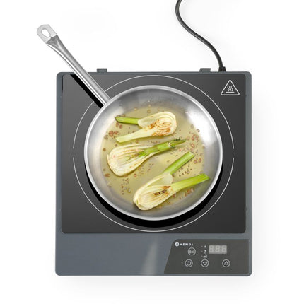 HENDI Induktionskocher Modell 1800 – Kitchen Line – 230 V / 1800 W – 319 × 355 × 67 mm – weitere Produktansicht