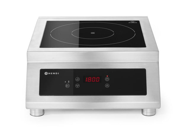 HENDI Induktionskocher Modell 5000 D – Profi Line – 400 V / 5000 W – 398 × 525 × 175 mm – Produktansicht