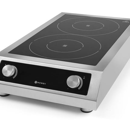 HENDI Induktionskocher Modell 7000 – Profi Line – 400 V / 7000 W – 405 × 700 × 145 mm – weitere Produktansicht