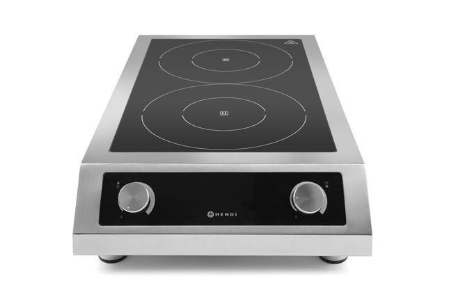 HENDI Induktionskocher Modell 7000 – Profi Line – 400 V / 7000 W – 405 × 700 × 145 mm – Produktansicht