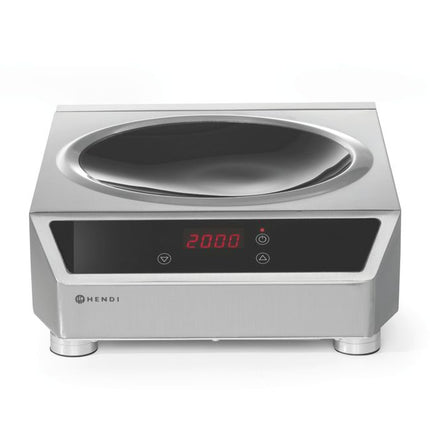 HENDI Induktionswok Modell 3500 – Profi Line – Induktionskocher – 230 V / 3500 W – 340 × 450 × 130 mm – Produktansicht