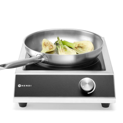 HENDI Induktionskocher Modell 3500 M – Profi Line – 230 V / 3500 W – 329 × 435 × 106 mm – weitere Produktansicht