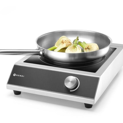 HENDI Induktionskocher Modell 3500 M – Profi Line – 230 V / 3500 W – 329 × 435 × 106 mm – weitere Produktansicht