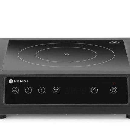 HENDI Induktionsherd 3500 D XL – 230 V / 3500 W – Schwarz – 355 × 400 × H 100 mm – Produktansicht
