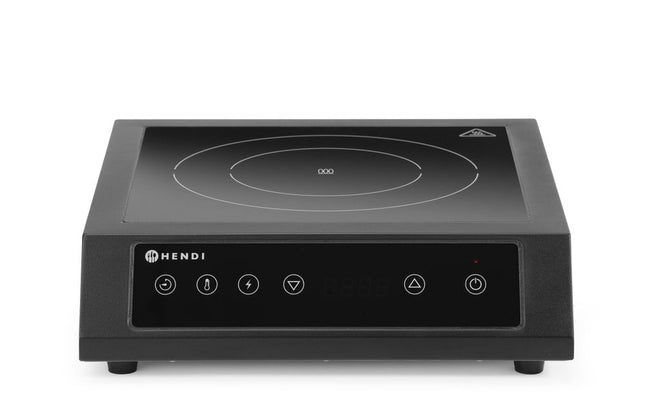 HENDI Induktionsherd 3500 D XL – 230 V / 3500 W – Schwarz – 355 × 400 × H 100 mm – Produktansicht