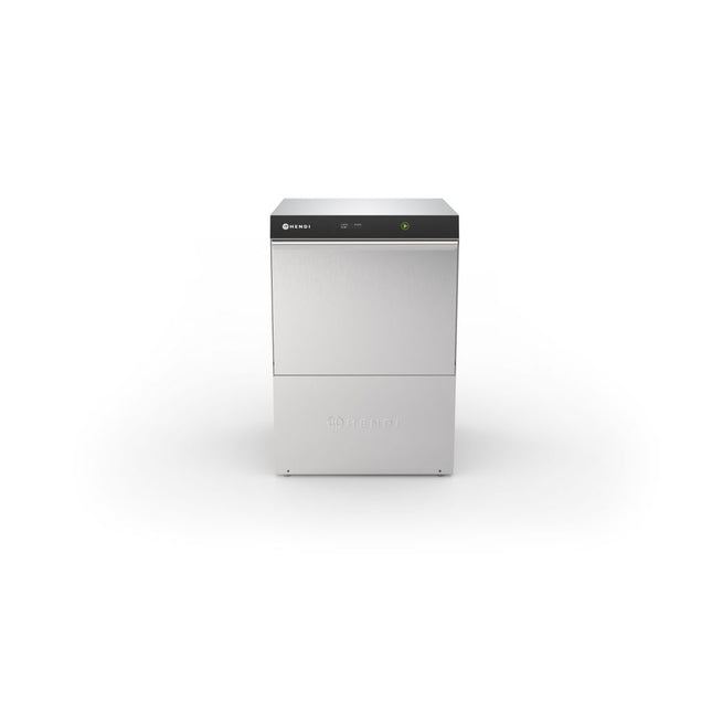 HENDI Geschirrspüler 50x50 für GN 1/1-Tabletts –  elektronische Steuerung – Kitchen Line – 400 V / 6400 W – 565 × 640 × H 825 mm  – Produktansicht