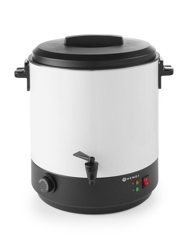 HENDI Heißgetränkespender – 25 l – Weiß – 230 V / 2500 W – 473 × 448 × 487 mm – Produktansicht