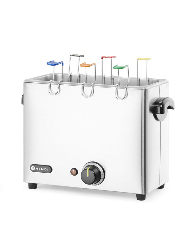 HENDI Eierkocher mit Körbchen – 230 V / 2600 W – Silber – 380 × 210 × H 280 mm  – Produktansicht