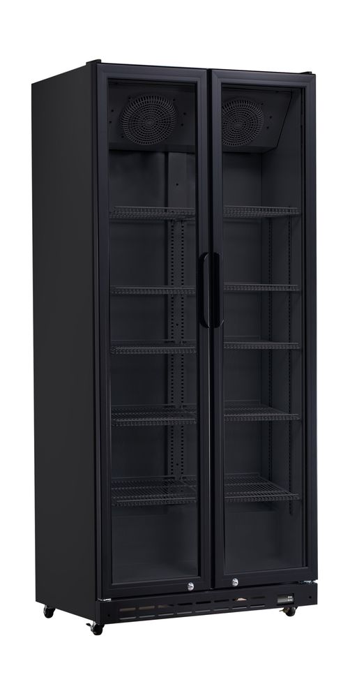 Arktic Bar-Kühlschrank –  zweitürig – 437 l – 230 V / 510 W – Schwarz – 870 × 605 × H 1996 mm  – Produktansicht