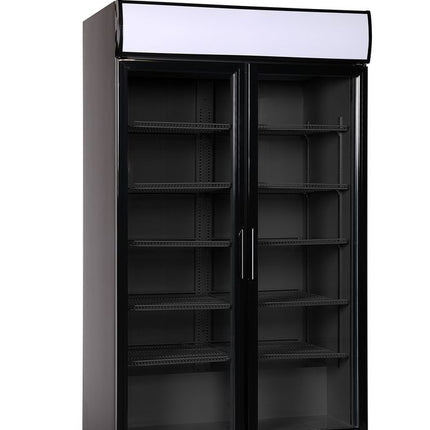 Arktic Bar-Kühlschrank –  zweitürig – Baldachin mit LED-Beleuchtung – 827 l – 230 V / 480 W – Schwarz – 1130 × 720 × H 2023 mm  – Produktansicht