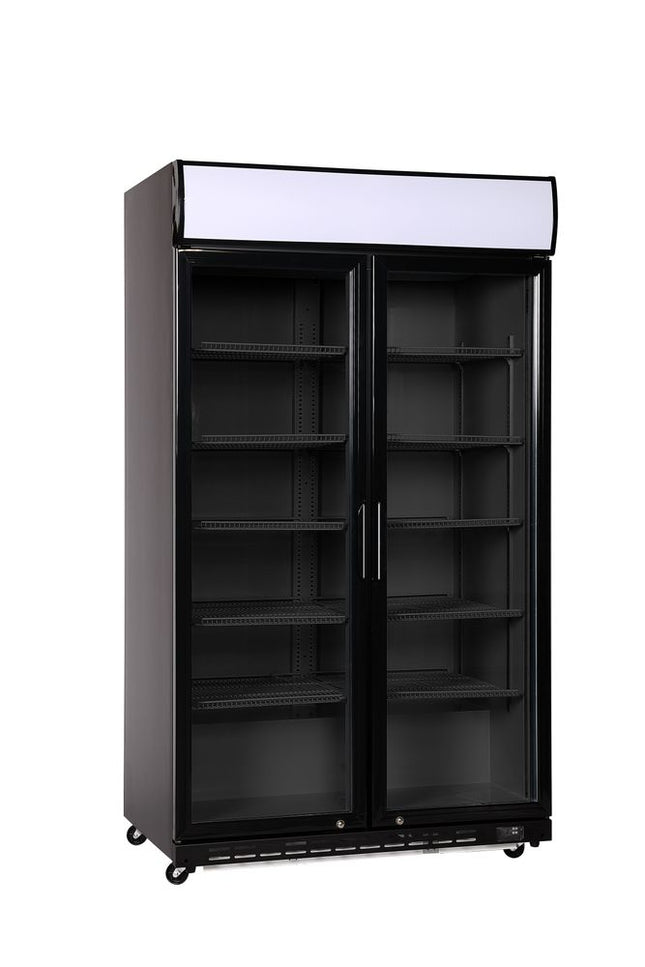 Arktic Bar-Kühlschrank –  zweitürig – Baldachin mit LED-Beleuchtung – 827 l – 230 V / 480 W – Schwarz – 1130 × 720 × H 2023 mm  – Produktansicht