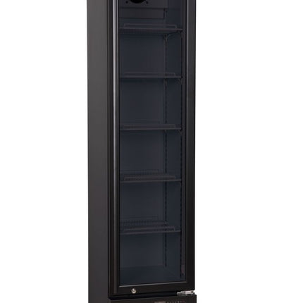 Arktic Kühlvitrine SLIM – 157 l – 230 V / 190 W – Schwarz – 420 × 535 × H 1880 mm  – Produktansicht
