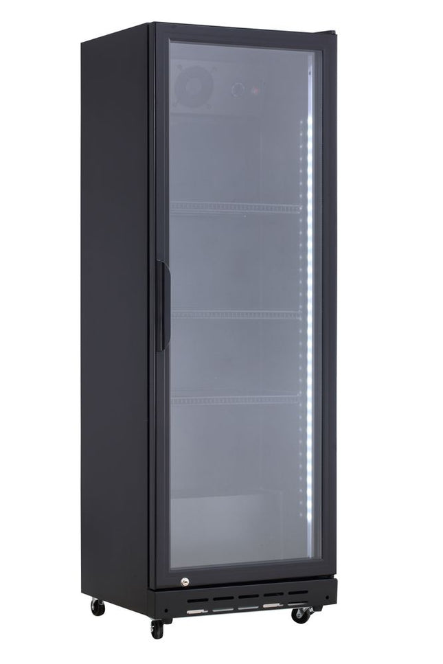 Arktic Bar-Kühlschrank –  eintürig – 3 Regale – 160 l – 230 V / 250 W – Schwarz – 538 × 525 × H 1585 mm  – Produktansicht