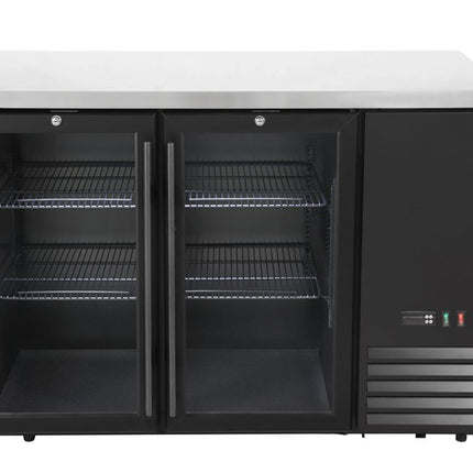 Arktic Kühltheke –  Glastüren – 4 Regale – 283 l – 230 V / 185 W – Schwarz – 1217 × 631 × H 865 mm  – Produktansicht